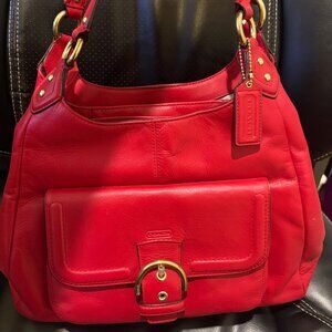 Coach Red Hobo Shoulder Bag